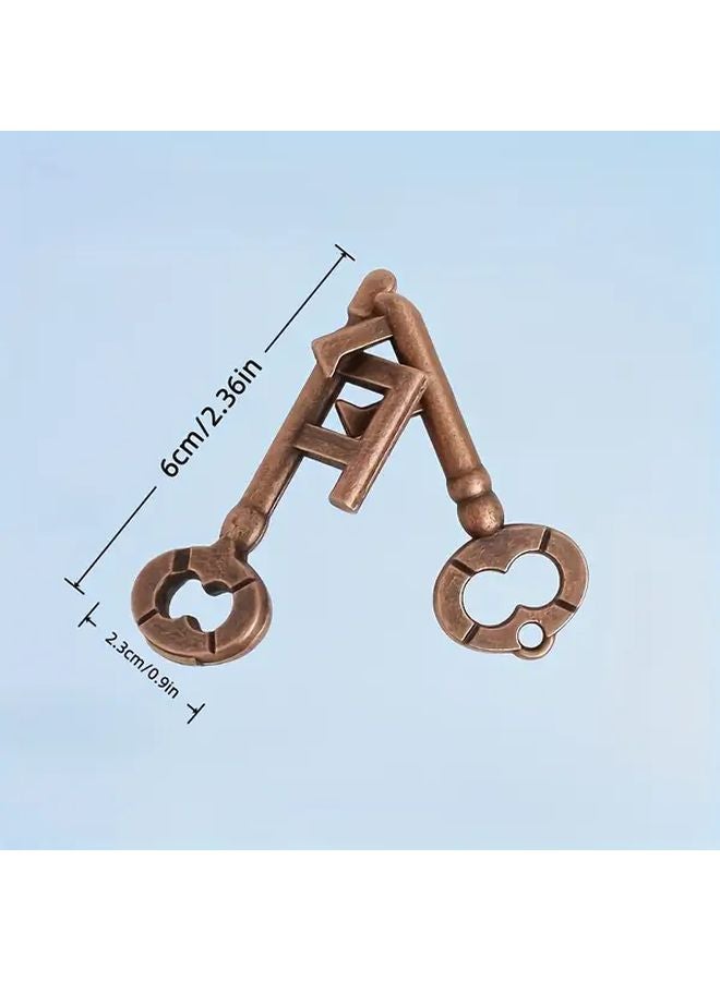 لغز قفل مفتاح سبيكة الزنك غير قابل للكسر لعبة معدنية محمولة للتدريب الذهني - Image 2